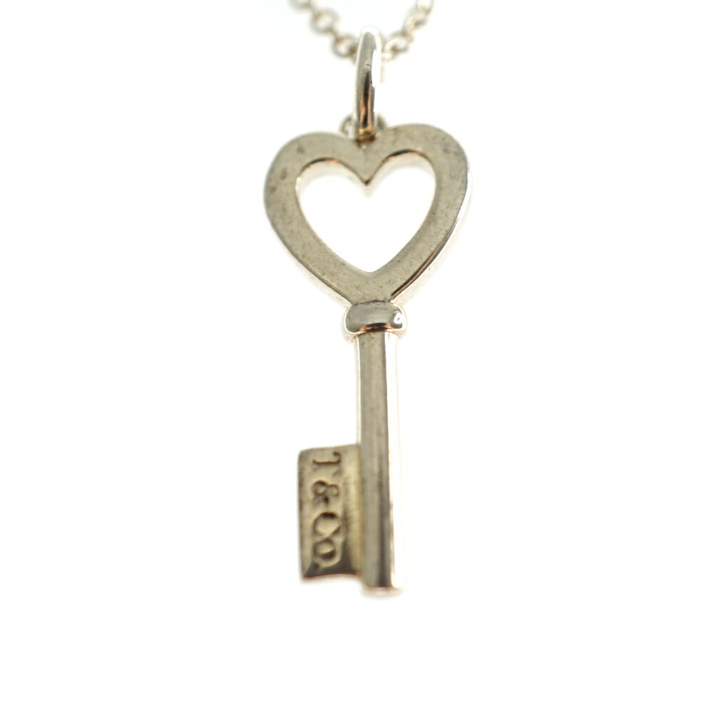 TIFFANY Co Heart Key Necklace Silver Kantei kyoku Kasugai